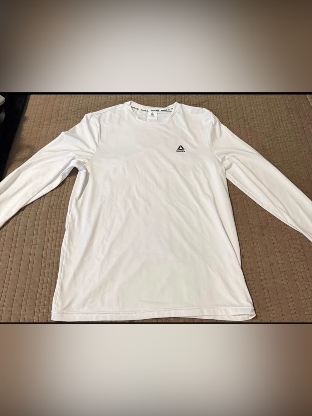 Reebok Men's Long Sleeve White Performance Tee